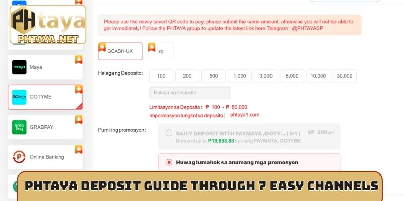 Phtaya deposit guide through 7 easy channels